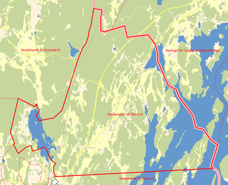 Karta över Nynäshamn 16 Ösmo N