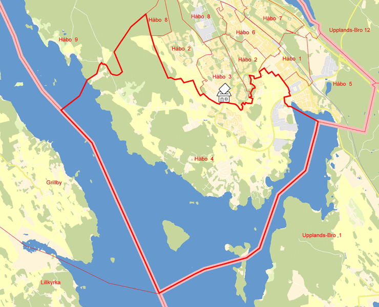 Karta över Håbo  4