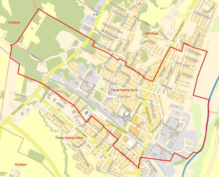 Karta över Tierps köping norra