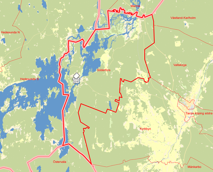 Karta över Söderfors