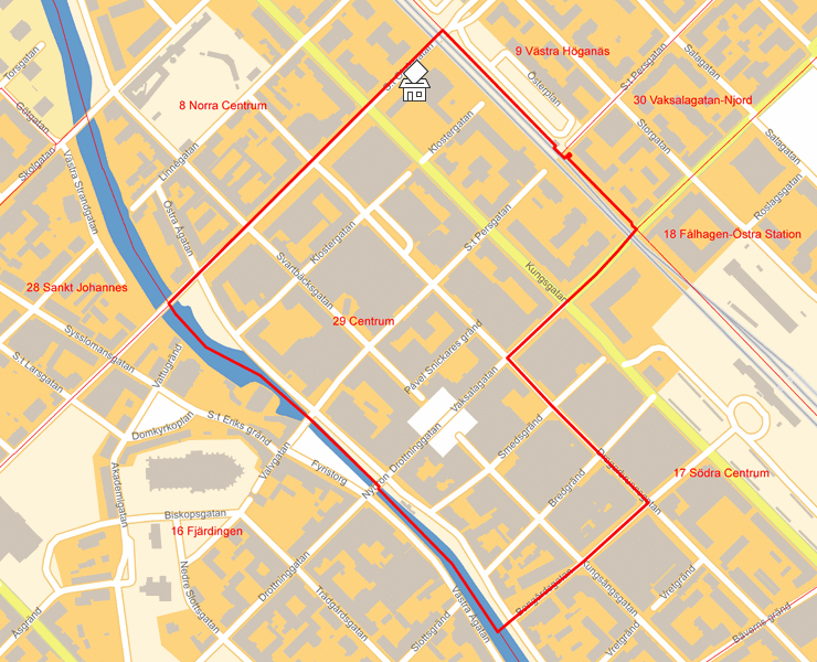 Karta över 29 Centrum