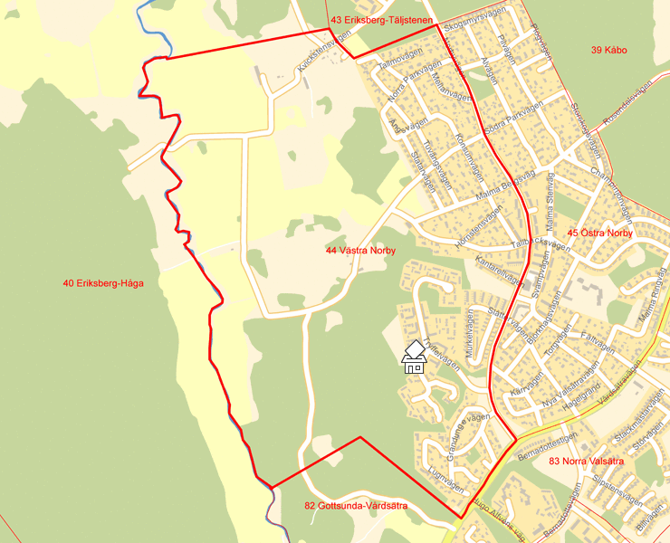 Karta över 44 Västra Norby
