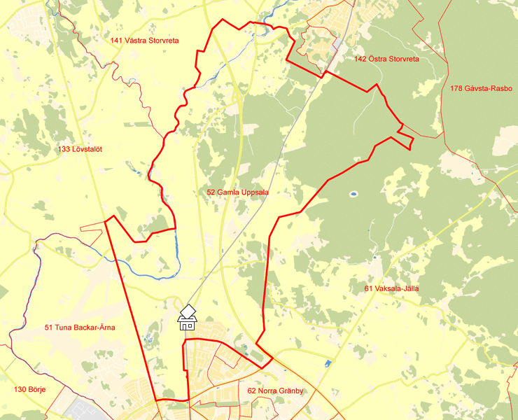 Karta över 52 Gamla Uppsala