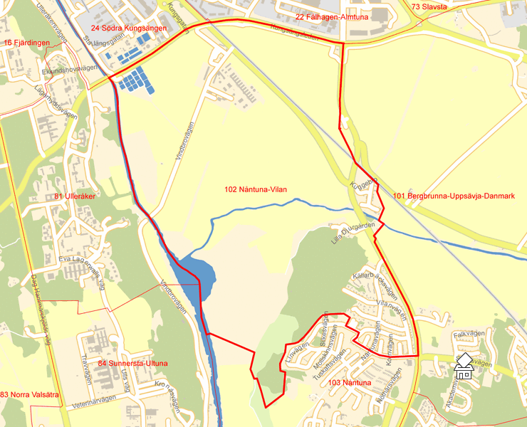 Karta över 102 Nåntuna-Vilan