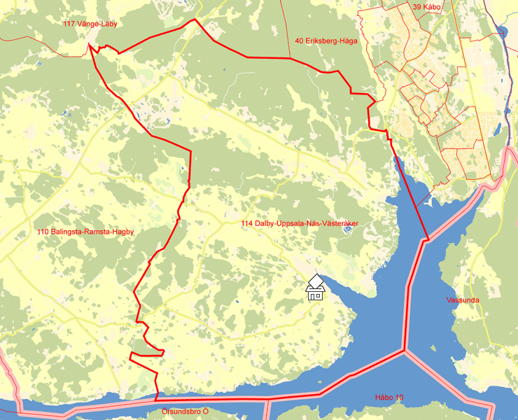 Karta över 114 Dalby-Uppsala-Näs-Västeråker