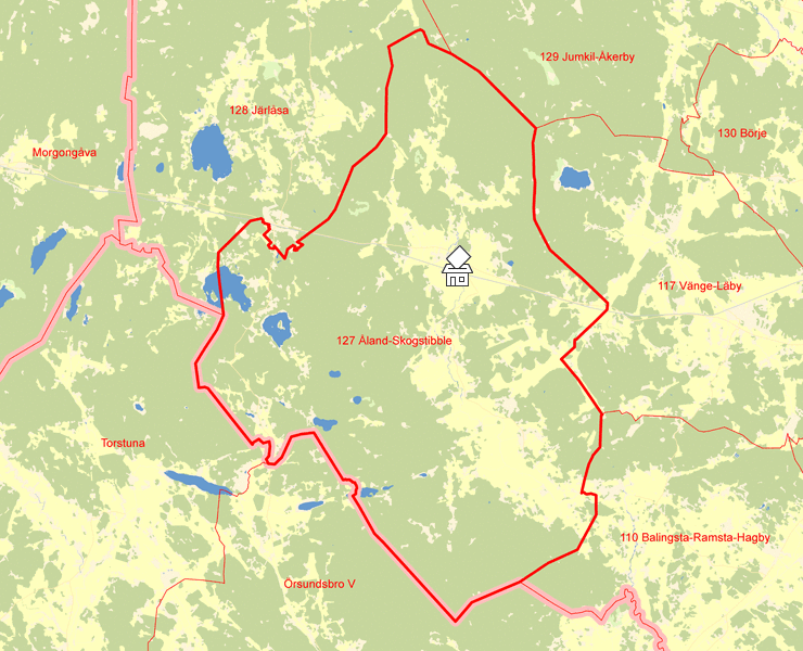 Karta över 127 Åland-Skogstibble