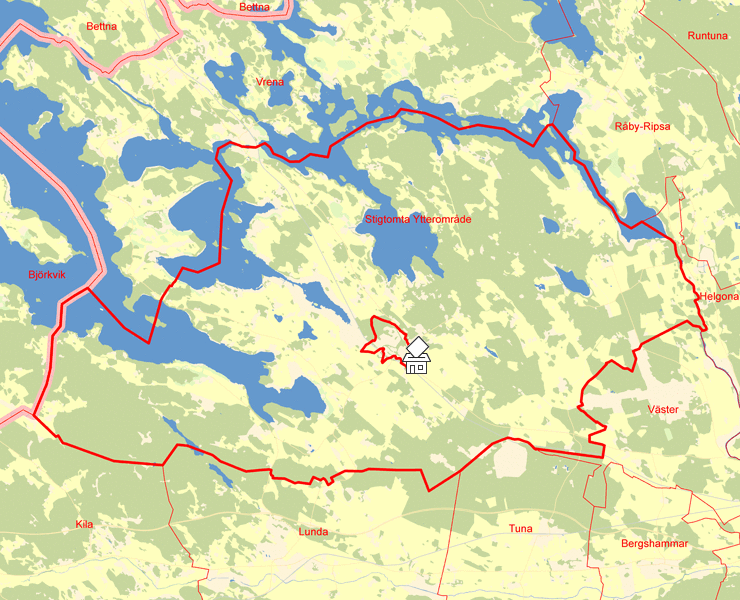 Karta över Stigtomta Ytterområde