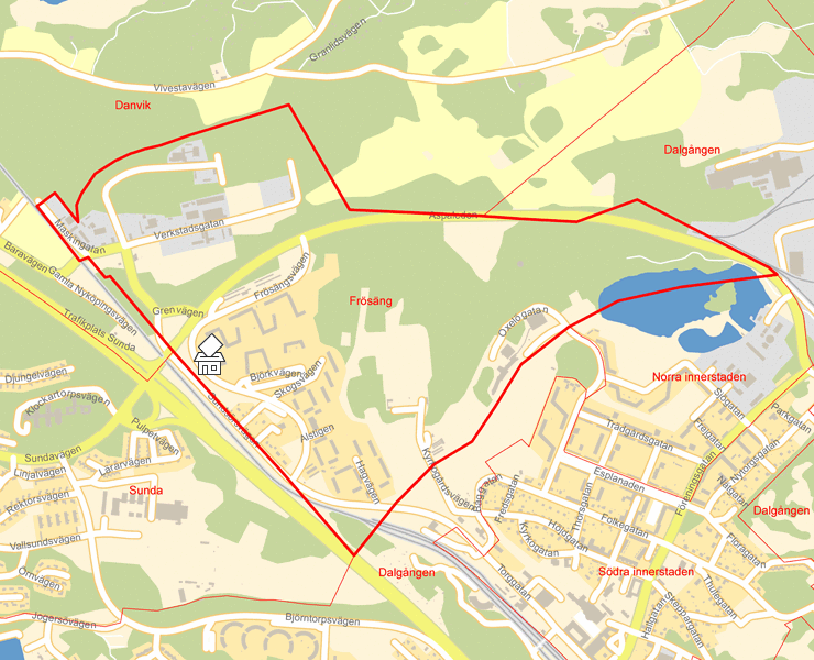 Karta över Frösäng
