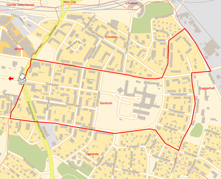 Karta över Centrum