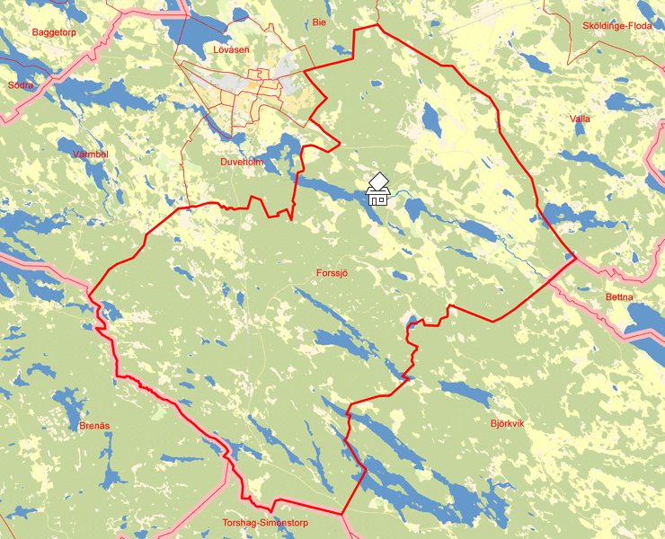 Karta över Forssjö
