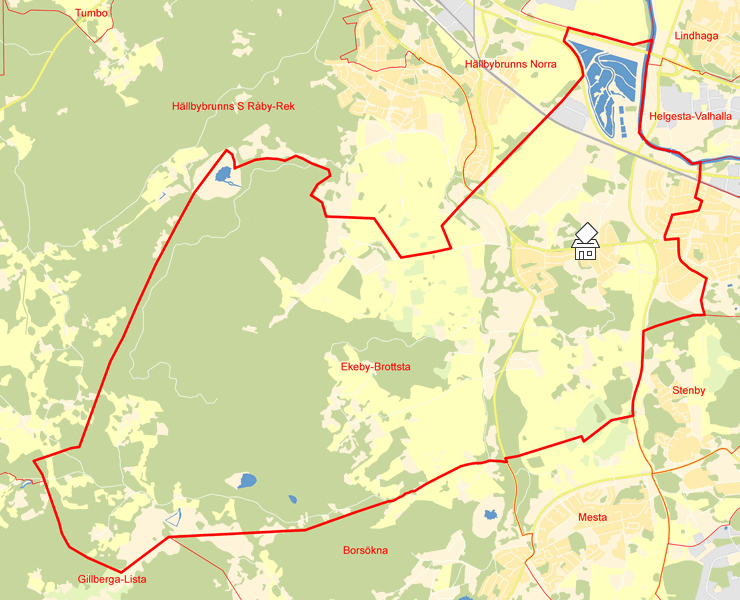 Karta över Ekeby-Brottsta