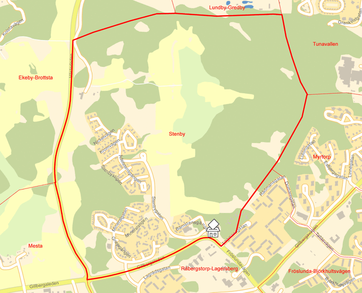 Karta över Stenby