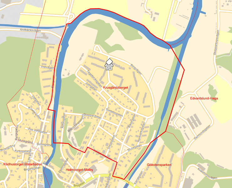 Karta över Krusgårdsberget