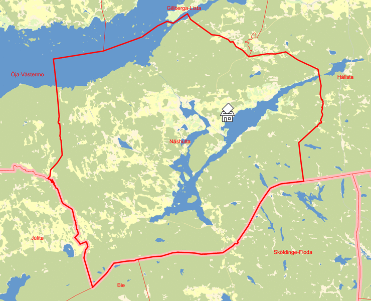 Karta över Näshulta