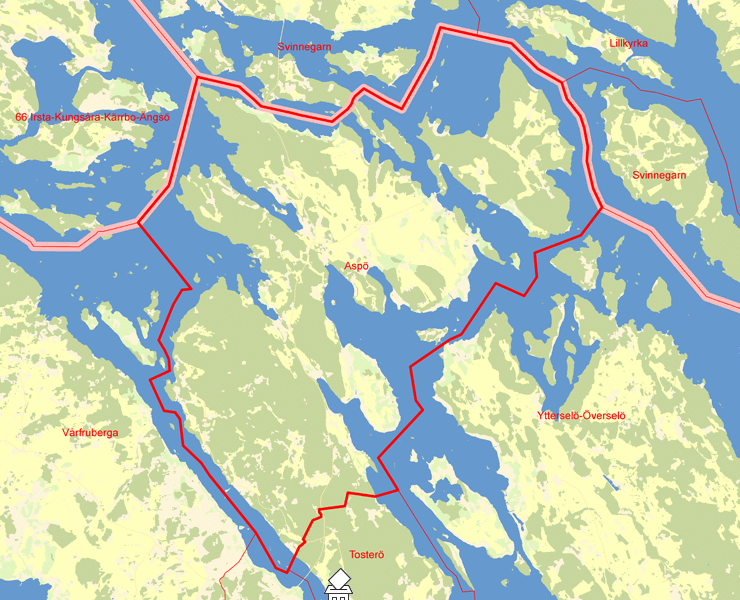 Karta över Aspö