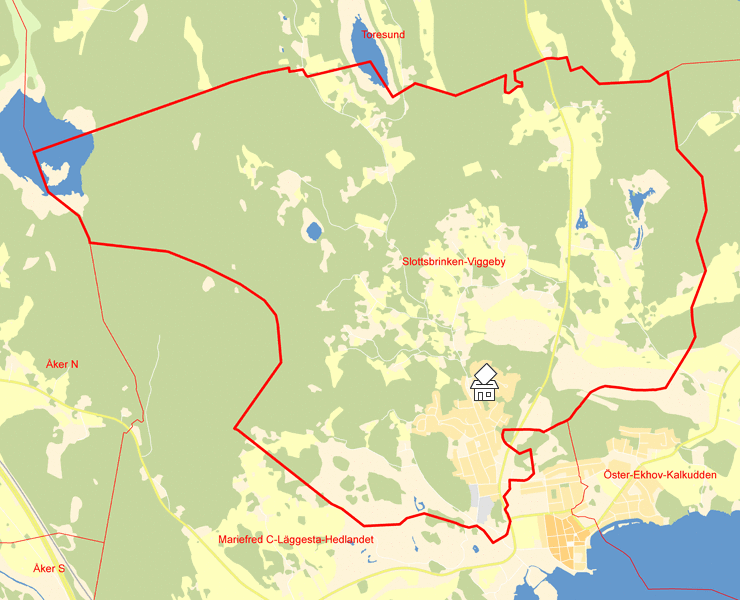 Karta över Slottsbrinken-Viggeby