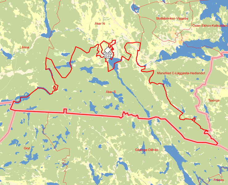 Karta över Åker S