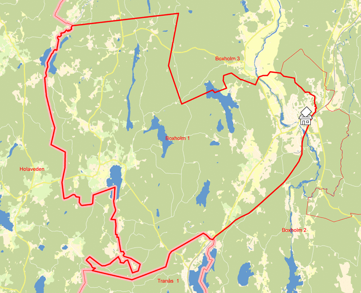 Karta över Boxholm 1