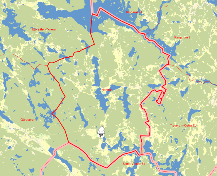 Karta över Hannäs