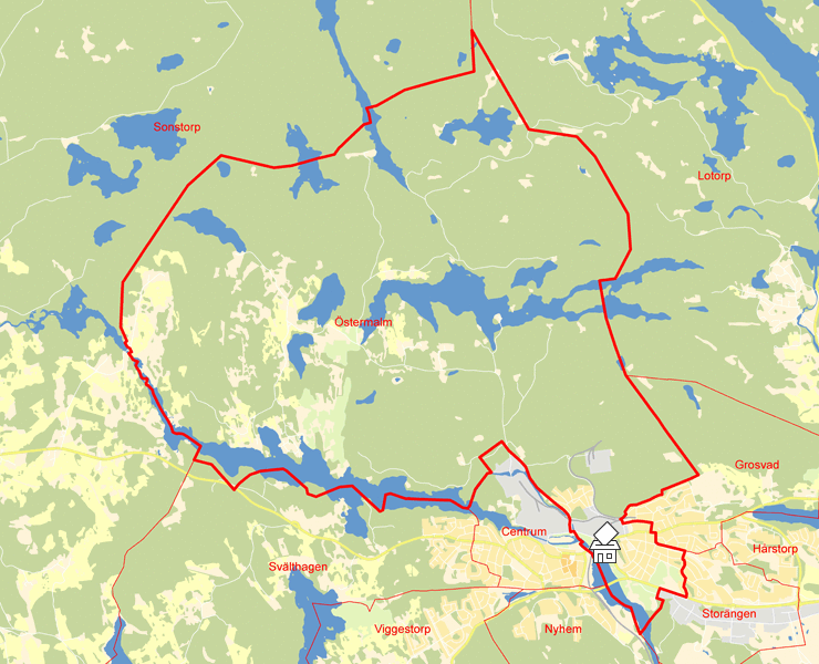 Karta över Östermalm