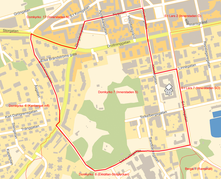 Karta över Domkyrko 7 (Innerstaden S)