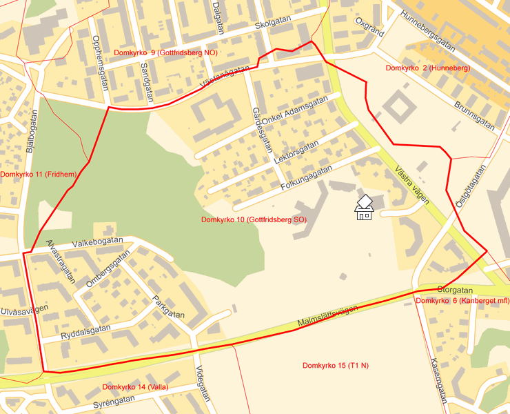 Karta över Domkyrko 10 (Gottfridsberg SO)
