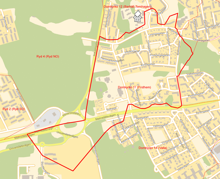 Karta över Domkyrko 11 (Fridhem)