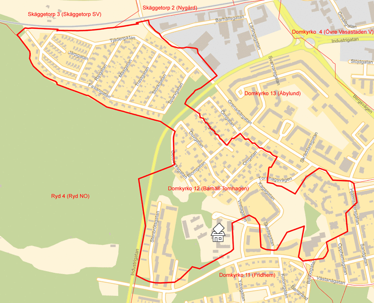 Karta över Domkyrko 12 (Barhäll-Tornhagen)