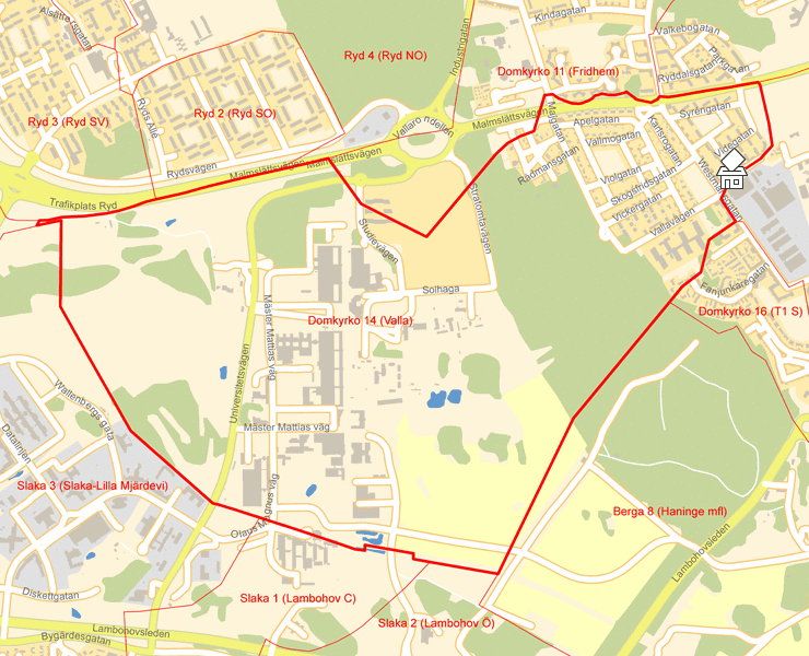Karta över Domkyrko 14 (Valla)
