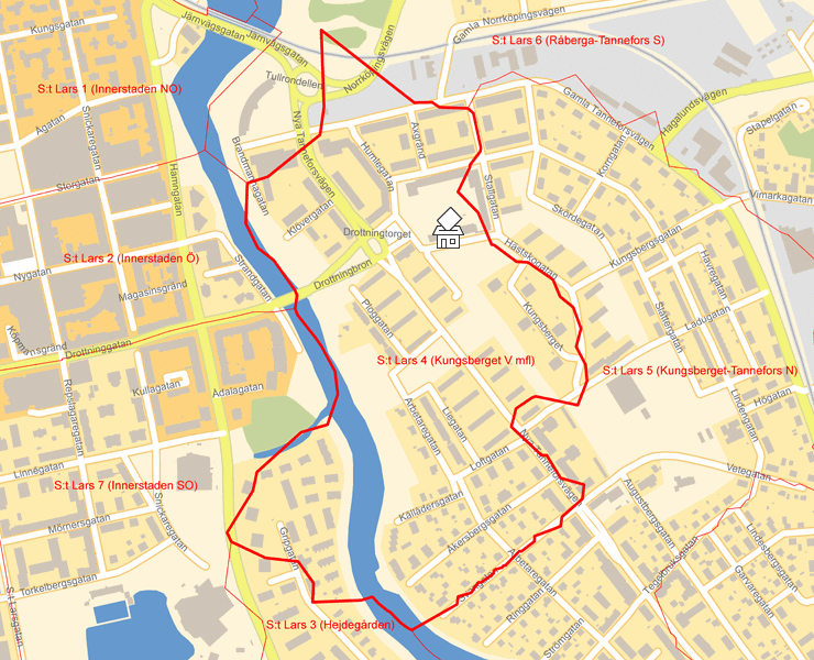 Karta över S:t Lars 4 (Kungsberget V mfl)