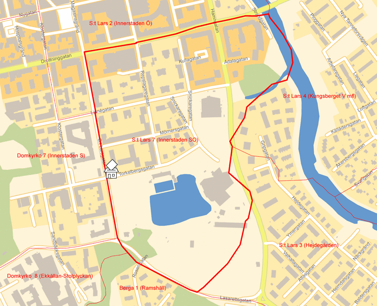 Karta över S:t Lars 7 (Innerstaden SO)
