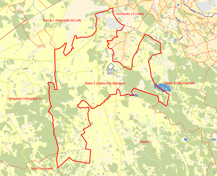 Karta över Slaka 3 (Slaka-Lilla Mjärdevi)
