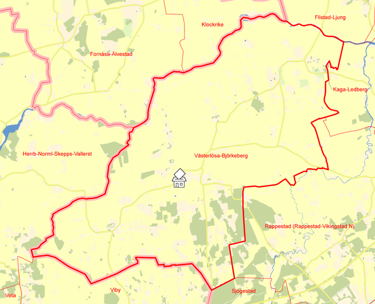 Karta över Västerlösa-Björkeberg