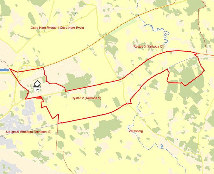 Karta över Rystad 2 (Tallboda V)