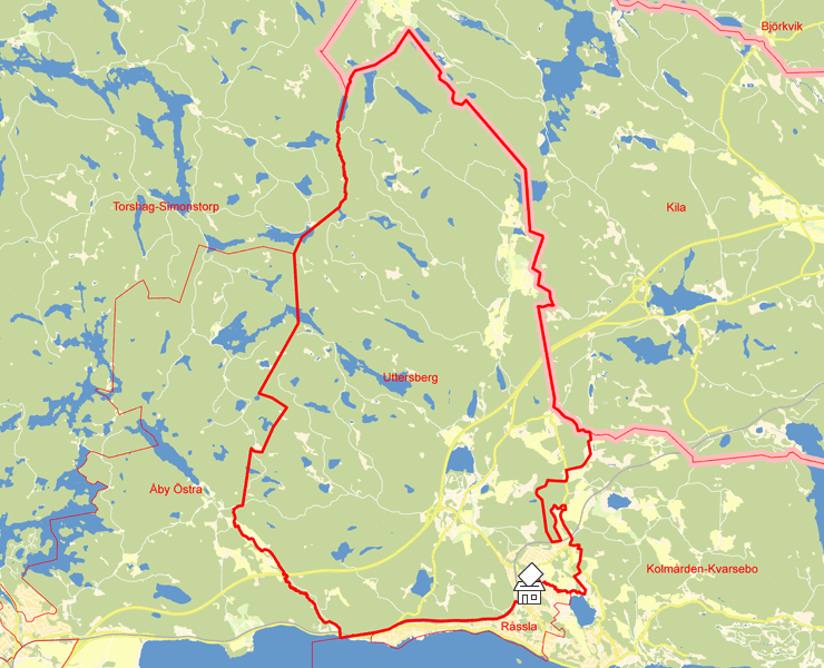 Karta över Uttersberg