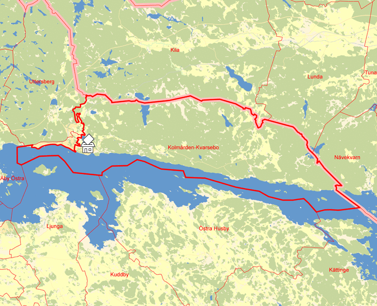 Karta över Kolmården-Kvarsebo