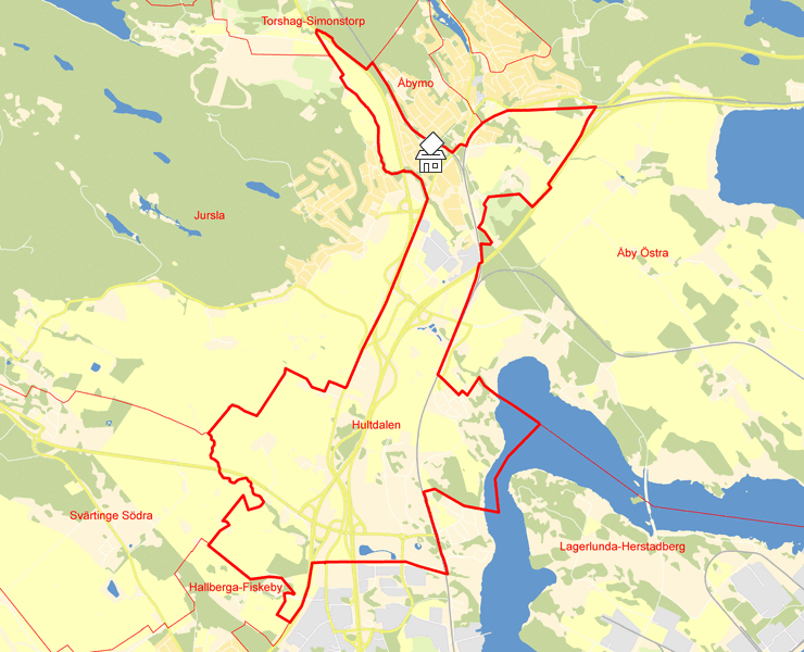 Karta över Hultdalen