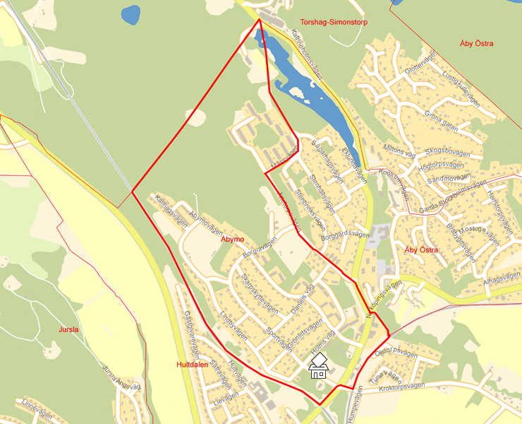 Karta över Åbymo