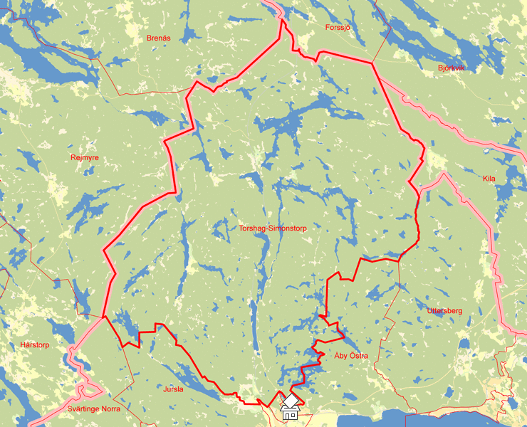 Karta över Torshag-Simonstorp