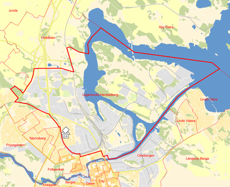 Karta över Lagerlunda-Herstadberg