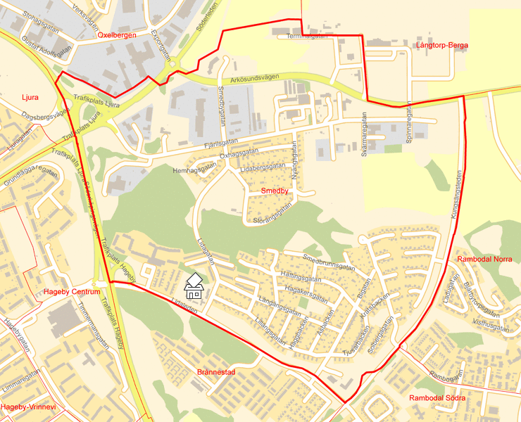 Karta över Smedby