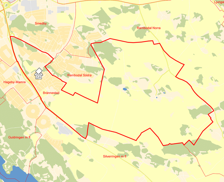 Karta över Brånnestad