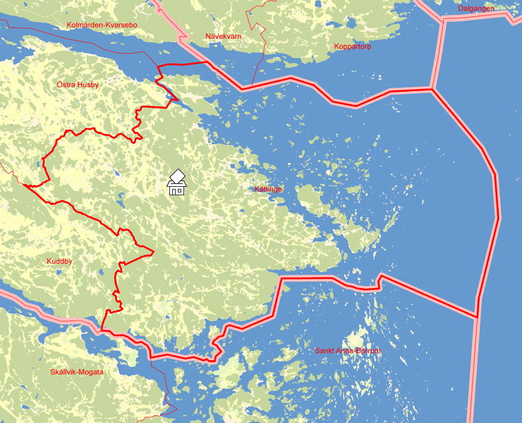 Karta över Kättinge