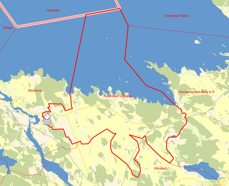 Karta över Kullerstad-Vickelby