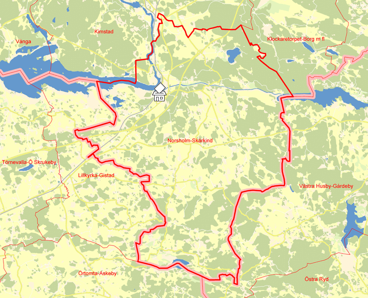 Karta över Norsholm-Skärkind