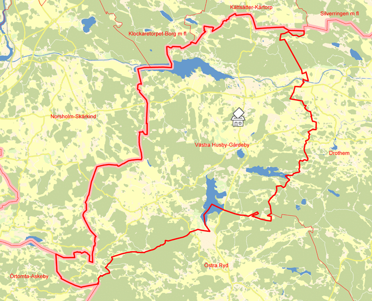 Karta över Västra Husby-Gårdeby