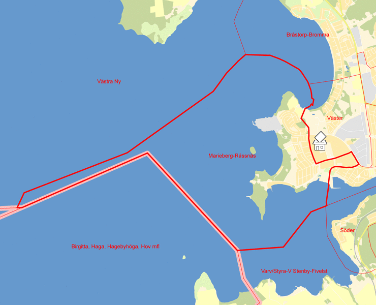 Karta över Marieberg-Råssnäs