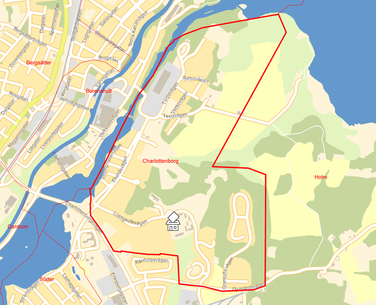 Karta över Charlottenborg