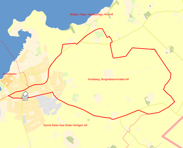 Karta över Kvissberg, Borgmästarområdet mfl
