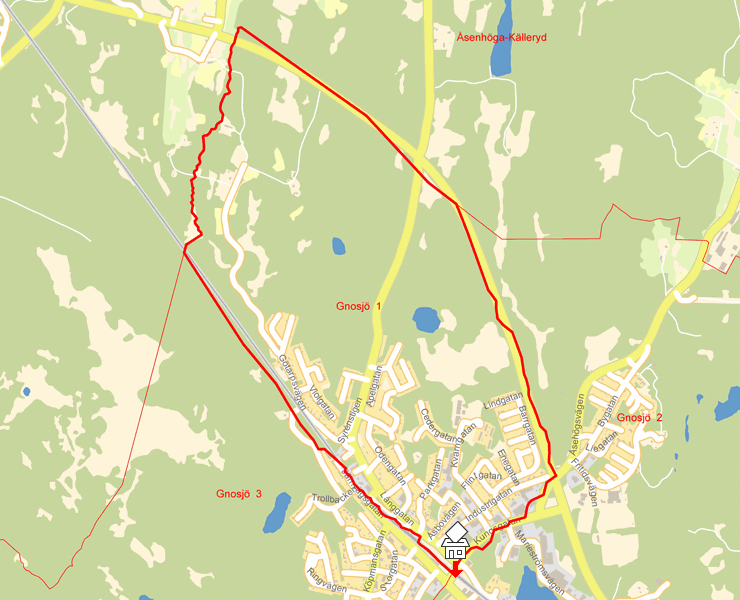 Karta över Gnosjö  1